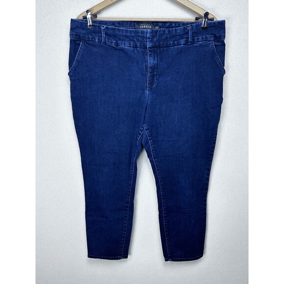 Torrid Premium Trouser Ankle Skinny Jeans Womens Size 20R Dark Wash - Picture 1 of 16